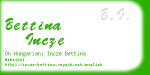 bettina incze business card